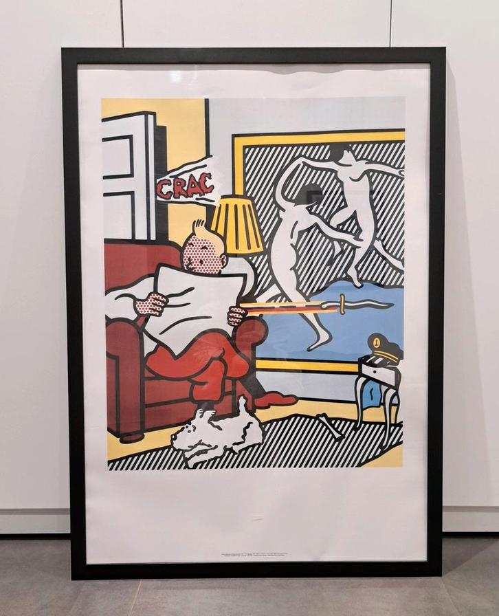 Ofsettlitho ´Tintin Reading´ van Roy Lichtenstein, Antiek en Kunst, Kunst | Overige Kunst, Ophalen of Verzenden