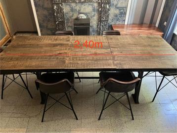 Table à manger industrielle extensible, Maison & Meubles, Tables | Tables à manger, Enlèvement, Utilisé, Industriel