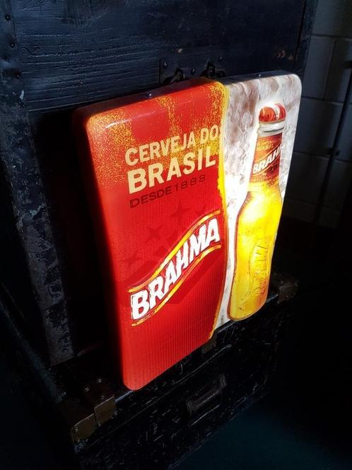 Brahma, Braziliaans biermerk lichtreclame, lichtbak 🍻, Verzamelen, Merken en Reclamevoorwerpen, Zo goed als nieuw, Lichtbak of (neon) lamp