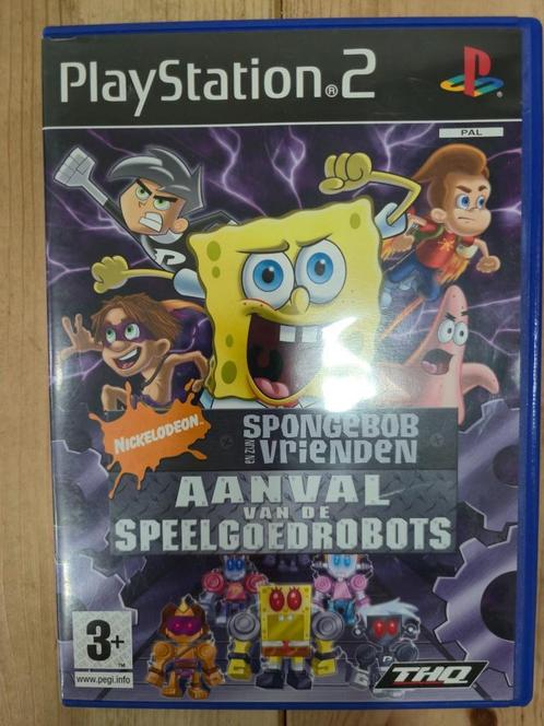 SpongeBob en Zijn Vrienden Aanval van de Speelgoedrobots - P, Games en Spelcomputers, Games | Sony PlayStation 2, Gebruikt, Platform
