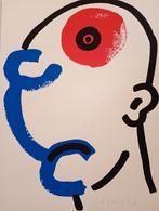 Keith haring Red and Blue handgesignieerd 1200€ ipv 3000€, Antiquités & Art, Art | Lithographies & Sérigraphies, Enlèvement ou Envoi
