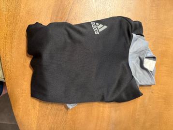Adidas Sporttrui – Zwart/Grijs – Maat S – Met kraag en duimg beschikbaar voor biedingen
