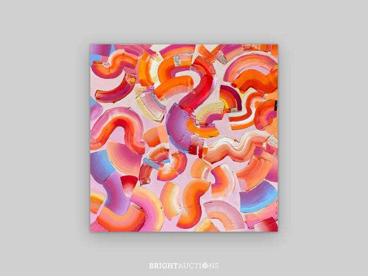 Synergy - 80 x 80 x 4 cm, Antiek en Kunst, Kunst | Schilderijen | Modern, Ophalen