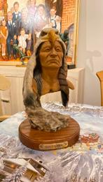 Indien avec un aigle sur la tête, Antiquités & Art, Art | Sculptures & Bois, Enlèvement ou Envoi
