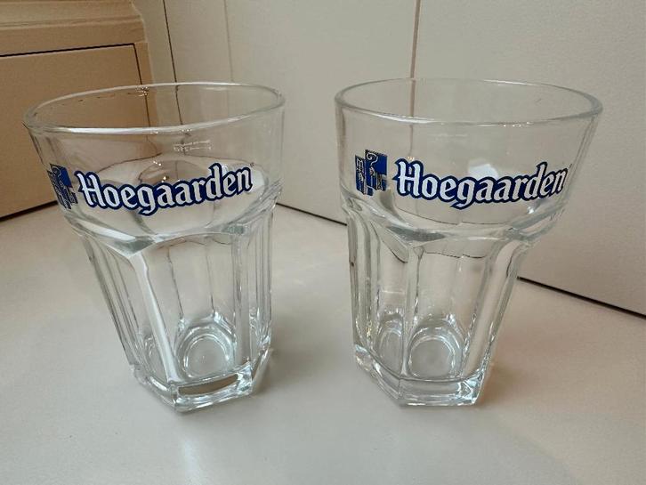 Hoegaarden bierglazen 25 cl (2 stuks), Collections, Verres & Petits Verres, Enlèvement