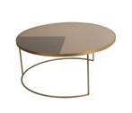 Geometric Bronze Round Coffee Table Ethnicraft, Huis en Inrichting, 50 tot 100 cm, Rond, Nieuw, Glas