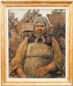 Victor Hageman (1868-1938): Boerin (O/D, 104 x 93 cm), Antiek en Kunst, Ophalen