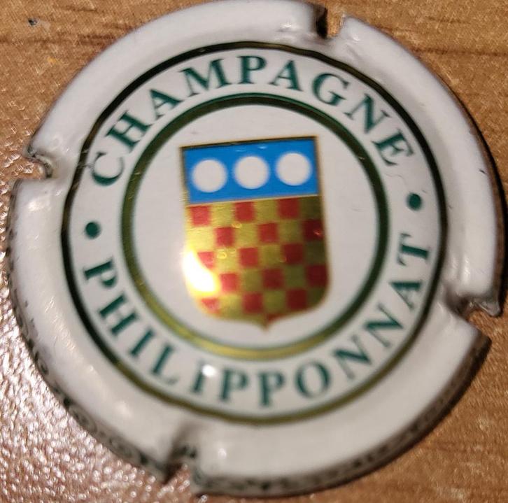 Capsule Champagne PHILIPPONNAT blanc cassé & vert nr.24, Verzamelen, Wijnen, Nieuw, Champagne, Frankrijk, Ophalen of Verzenden