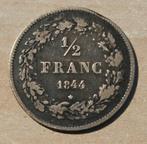 1/2 Franc 1844 Leopold I Zilver, Postzegels en Munten, Munten | België, Ophalen of Verzenden, Zilver, Zilver