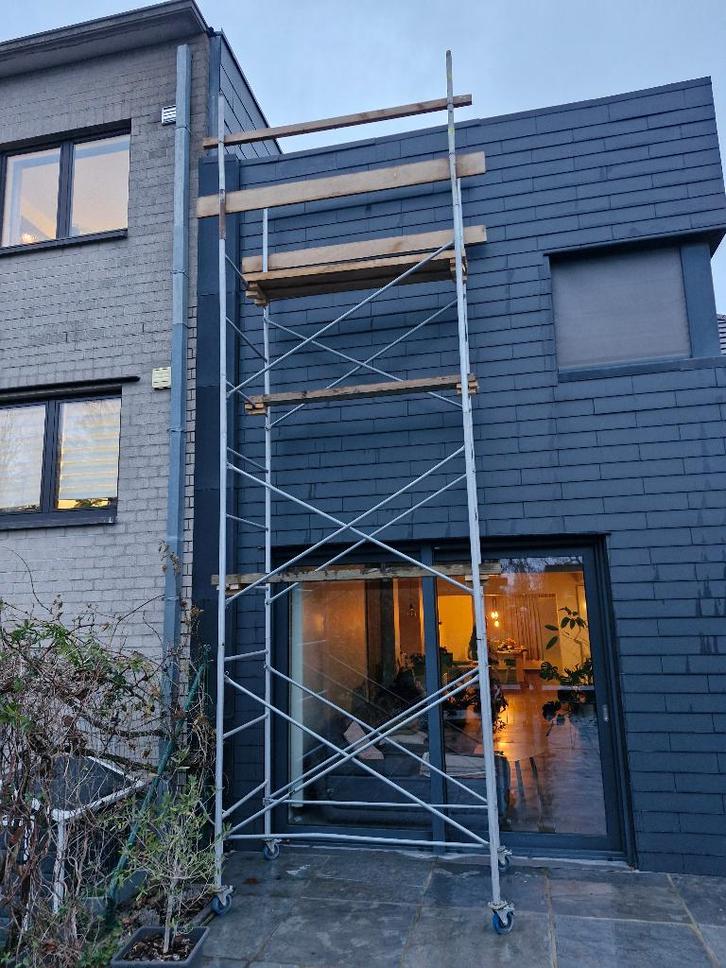 Stelling op wielen, Doe-het-zelf en Bouw, Steigers, Gebruikt, Rolsteiger of Kamersteiger, 2 tot 5 meter, Ophalen