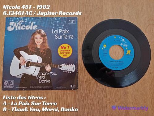 Nicole Vrede op aarde 45T - 1982, Cd's en Dvd's, Vinyl Singles, Gebruikt, Single, 7 inch, Ophalen of Verzenden
