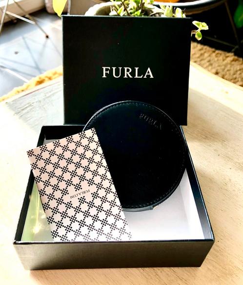 Zwarte leren portemonnee van Furla als nieuw., Handtassen en Accessoires, Portemonnees, Zo goed als nieuw, Overige merken, Zwart