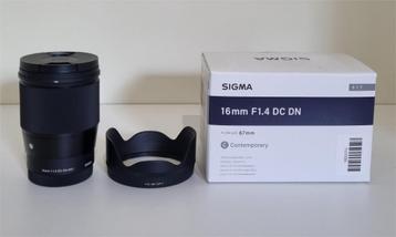 Sigma 16mm f1.4 (Sony E-mount) – Zo goed als nieuw beschikbaar voor biedingen