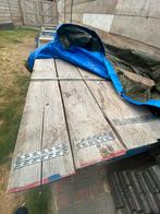 Steigerhout, steigerdelen , steigerplanken, (gebruikt), Doe-het-zelf en Bouw, Ophalen, Zo goed als nieuw, Steigerhout