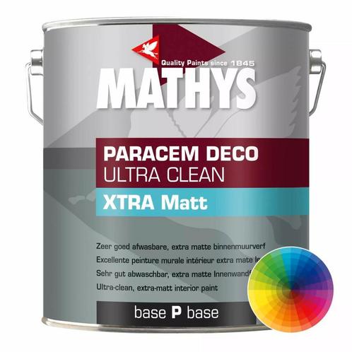 Latex Mathys paracem deco ultra clean Xtra Mat 10 L RAL 9010, Doe-het-zelf en Bouw, Verf, Beits en Lak, Nieuw, Verf, 10 tot 15 liter