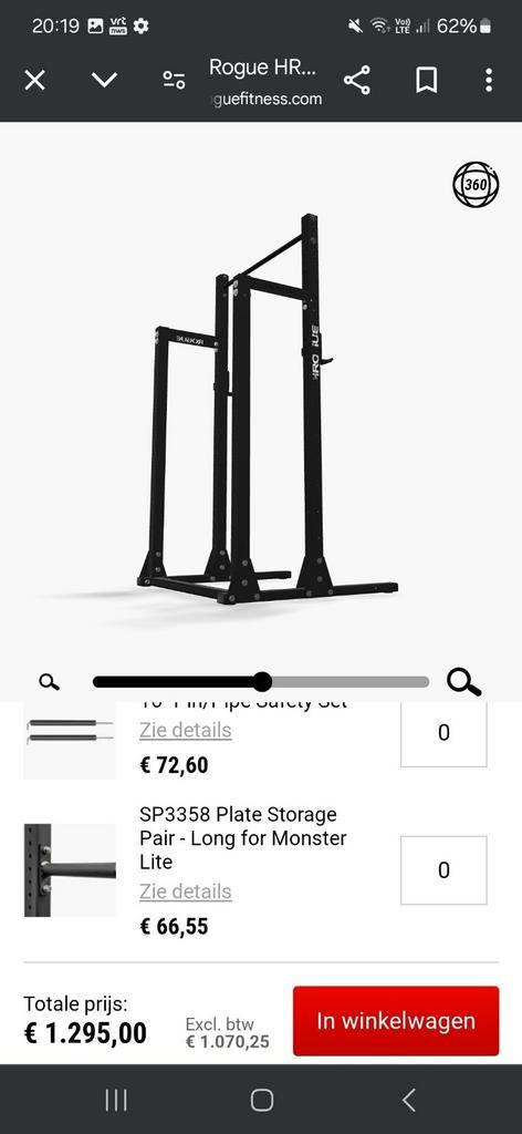 Rogue Hr-2 halfrack, Sport en Fitness, Fitnessapparatuur, Zo goed als nieuw, Ophalen