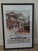 Retro Oostende  poster, Verzamelen, Posters, Ophalen, Rechthoekig Staand, Met lijst, Zo goed als nieuw