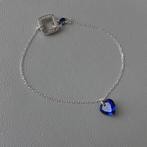 Armband met echte Saffier in Hartvorm 2 karaat Zilver, Blauw, Ophalen of Verzenden, Zo goed als nieuw, Met edelsteen