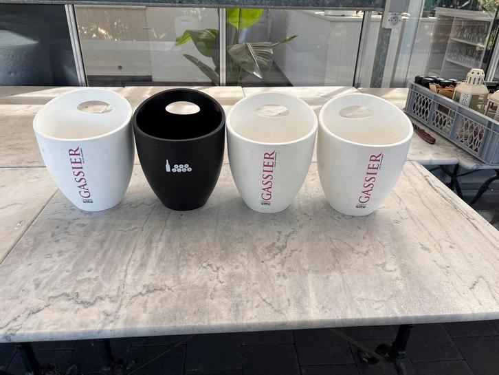 Set van 4 wijn-/champagne-ijsemmers, Zakelijke goederen, Horeca | Overige, Ophalen