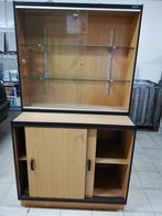 Vitrinekast 1m breed, 1m80 hoog., Ophalen, Zo goed als nieuw, Glas
