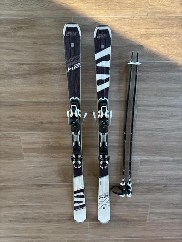 Salomon 24 Hrs Max ski's 170 cm + alu skistokken 120 cm beschikbaar voor biedingen