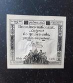 Ongecirculeerde 15 SOLS 1794 ZELDZAAM!!, Ophalen of Verzenden, Los biljet