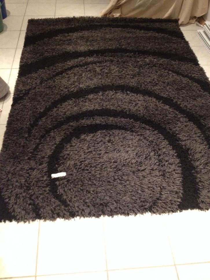 Nieuw hoogpolig tapijt handmade - 165x230cm, Maison & Meubles, Ameublement | Tapis & Moquettes, Neuf, Gris, Noir, Enlèvement ou Envoi