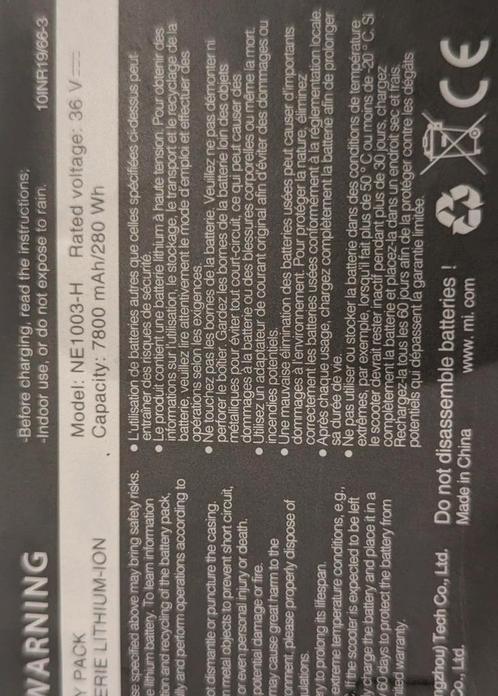 Verbeterde batterij voor Xiaomi M365, 375Wh/10500mAh, Fietsen en Brommers, Steps, Nieuw, Elektrische step (E-scooter), Ophalen