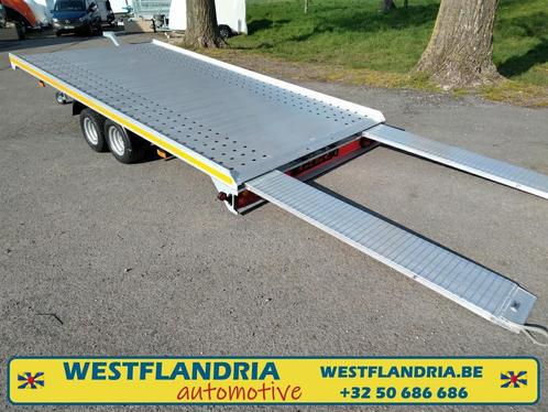 Nieuw kantelbare trailer met aluminium platform, Auto diversen, Ongevalwagen, Rood, Ophalen of Verzenden