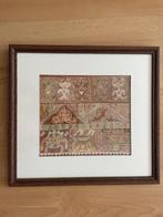 Ingekaderde batik uit Java, Antiek en Kunst, Ophalen