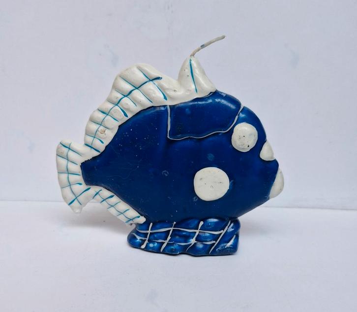 🐟 Prachtige Blauwe Vis Kaars 🐟, Huis en Inrichting, Woonaccessoires | Kandelaars en Kaarsen, Zo goed als nieuw, Kaars, Minder dan 25 cm