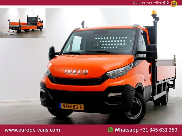 Iveco Daily 35C14 136pk Open Laadbak met laadklep en trekhaa, Auto's, Bestelwagens en Lichte vracht, Bedrijf, ABS, Airconditioning
