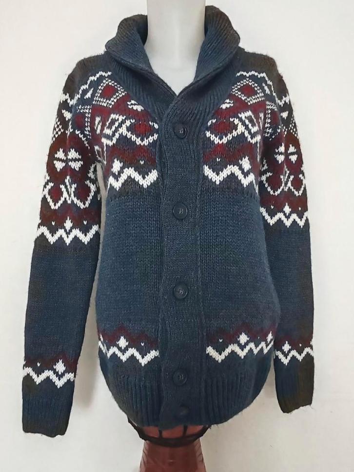 Nordic cocooning vest, warmte, stijl en comfort gegarandeerd, Kleding | Heren, Truien en Vesten, Zo goed als nieuw, Grijs, Ophalen of Verzenden
