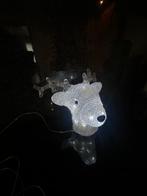 kerstverlichting Hertenkop om op te hangen-wit licht 22cm, Ophalen, Gebruikt