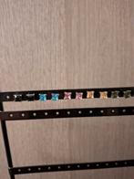 Oorbellen stekers 6 verschillende kleuren, Handtassen en Accessoires, Oorbellen, Ophalen, Overige materialen, Gebruikt, Blauw