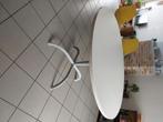 Stevige ronde witte tafel 120cm., Huis en Inrichting, Ophalen, Kunststof, Gebruikt, Rond