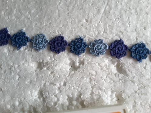 galon ruban fleur 14 mm bleu foncé moyen clair G1482 G14475, Hobby & Loisirs créatifs, Couture & Fournitures, Neuf, Enlèvement ou Envoi