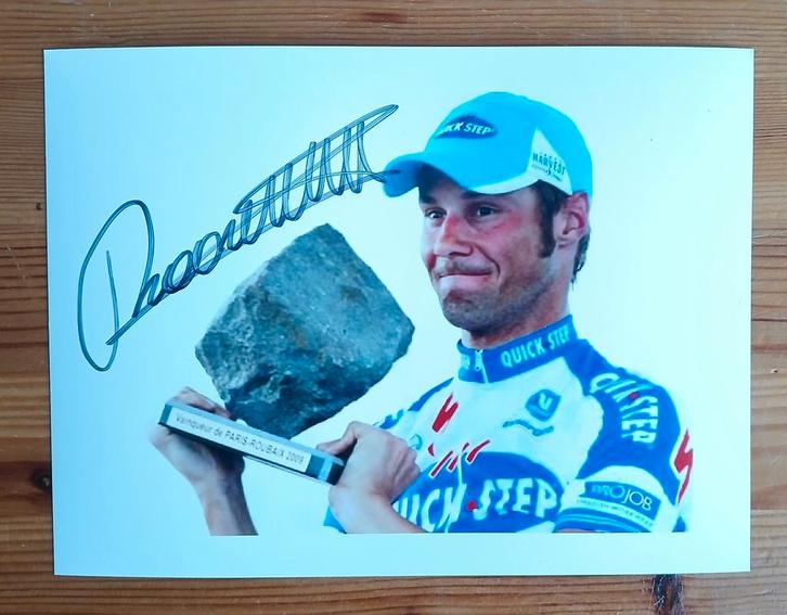 Gesigneerde foto van Tom Boonen., Sport en Fitness, Wielrennen, Nieuw, Verzenden