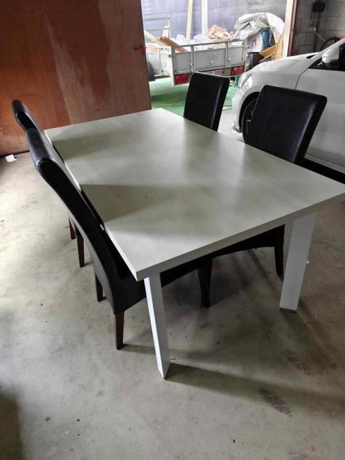 Tafel met 4 stoelen, Huis en Inrichting, Tafels | Eettafels, Gebruikt, 50 tot 100 cm, 150 tot 200 cm, Vijf personen of meer, Rechthoekig