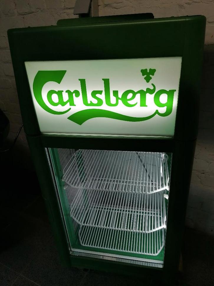 Carlsberg - grote en kleine frigo, Verzamelen, Biermerken, Gebruikt, Overige typen, Overige merken, Ophalen