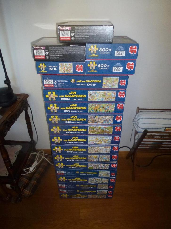 TALLOZE PUZZELS JAN VAN HAASTEREN, Hobby en Vrije tijd, Denksport en Puzzels, Zo goed als nieuw, 500 t/m 1500 stukjes, Ophalen of Verzenden