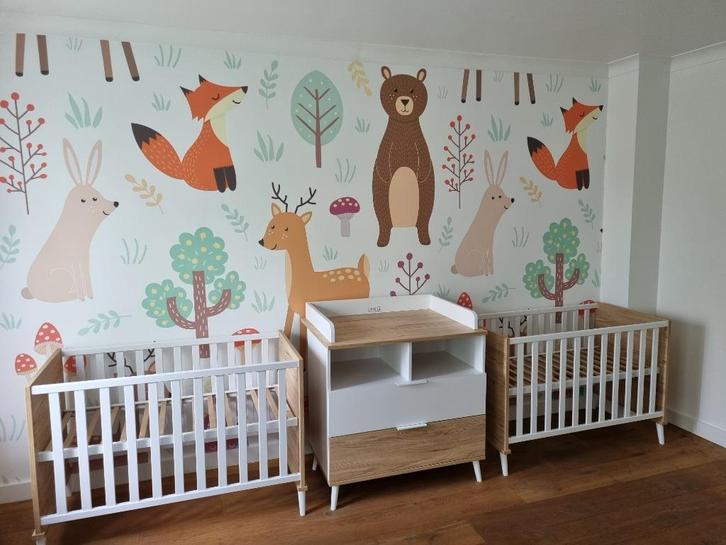 Babybed Transland Steffi wit, Kinderen en Baby's, Kinderkamer | Bedden, Zo goed als nieuw, Minder dan 140 cm, Minder dan 70 cm