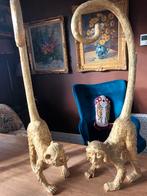Beeld gouden apen , 2/stuks , groot 68cm hoog, Verzamelen, Ophalen, Nieuw, Dier