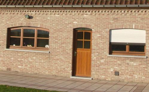 porte extérieure en bois (afzélia), Bricolage & Construction, Fenêtres & Moustiquaires, Utilisé, Porte extérieure, 215 cm ou plus