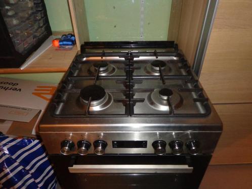 gas fornuis, Huis en Inrichting, Keuken | Keukenelementen, Zo goed als nieuw, Minder dan 100 cm, 50 tot 100 cm, 50 tot 75 cm, Grijs