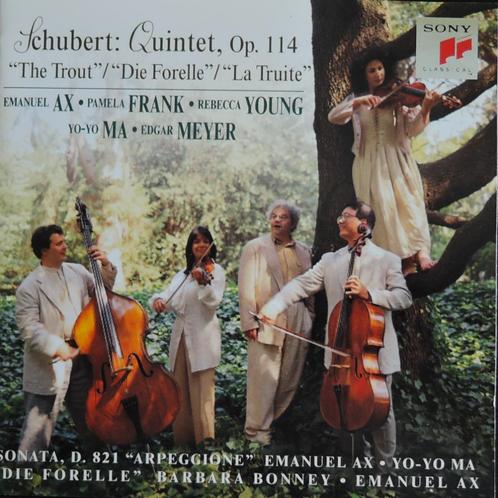 Die Forelle/ Schubert - Ax/ Frank/ Young/ Ma / Meyer/ Bonney, CD & DVD, CD | Classique, Comme neuf, Musique de chambre, Enlèvement ou Envoi