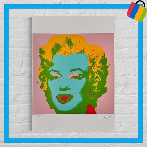 🟢 ANDY WARHOL Marilyn signé - avec certificat -, Antiquités & Art, Art | Lithographies & Sérigraphies, Enlèvement ou Envoi
