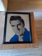Elvis Presley spiegel 50 op 41 cm.+GRATIS 2 cocktail glazen., Ophalen
