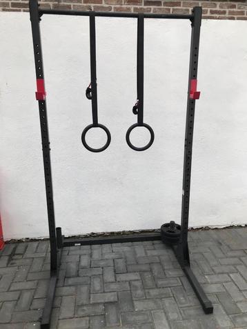 Half rack + Gymnastiek ringen, Sport en Fitness, Ophalen, Gebruikt