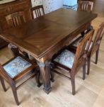 Table antique Art Nouveau extensible avec 8 chaises, Enlèvement
